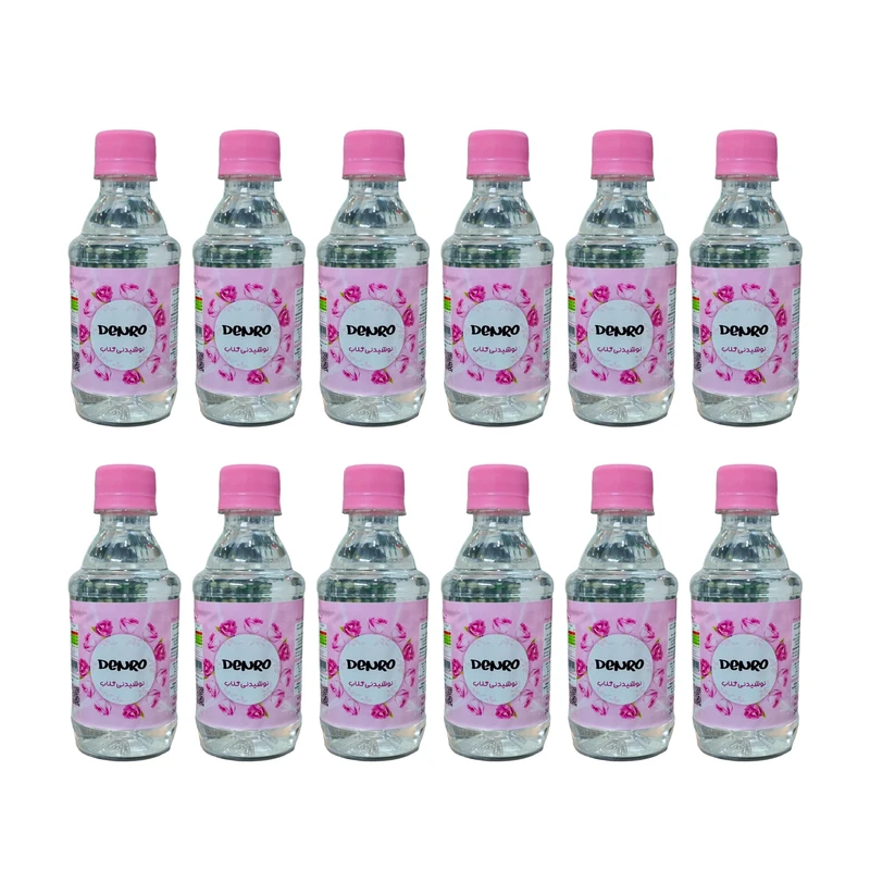 نوشیدنی شربت عرقیات گلاب دنرو پلاس - 240 میلی لیتر بسته 12 عددی