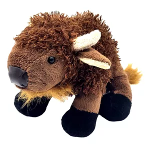 عروسک گانز طرح بوفالو مدل GANZ Webkinz Buffalo کد SZ13/1071 طول 21 سانتی‌متر