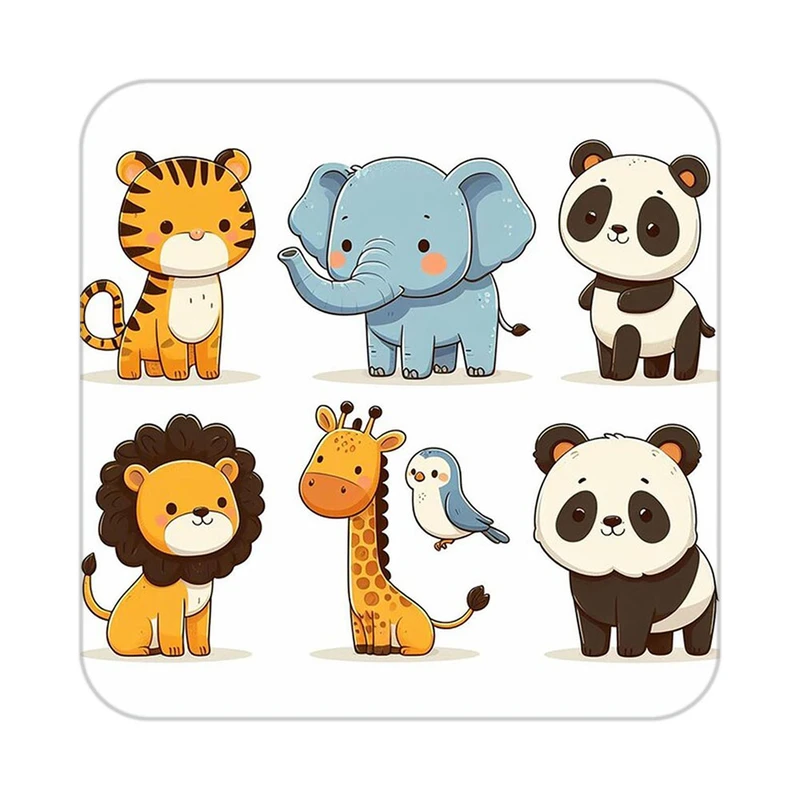 زیر لیوانی کاکتی طرح حیوانات کارتونی مدل mp27620