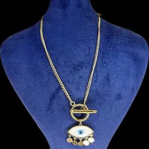 گردنبند زنانه چشم نظر مدل شیدسا کد 5566