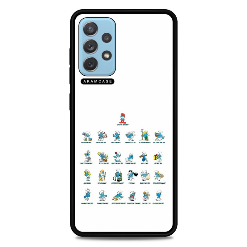 کاور آکام مدل AMC-WSGA72-SMURFS-3 مناسب برای گوشی موبایل سامسونگ Galaxy A72