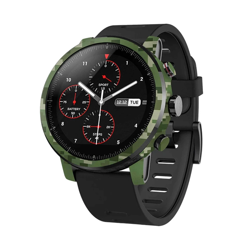  برچسب ماهوت طرح Army-Green-Pixel مناسب برای ساعت هوشمند شیائومی Amazfit Stratos