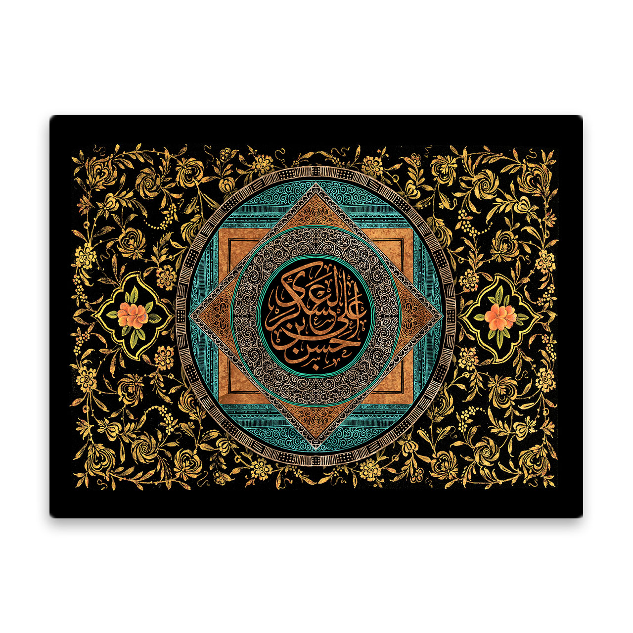 کاشی اطلس آبی طرح  حسن بن علی عسکری مدل T5180