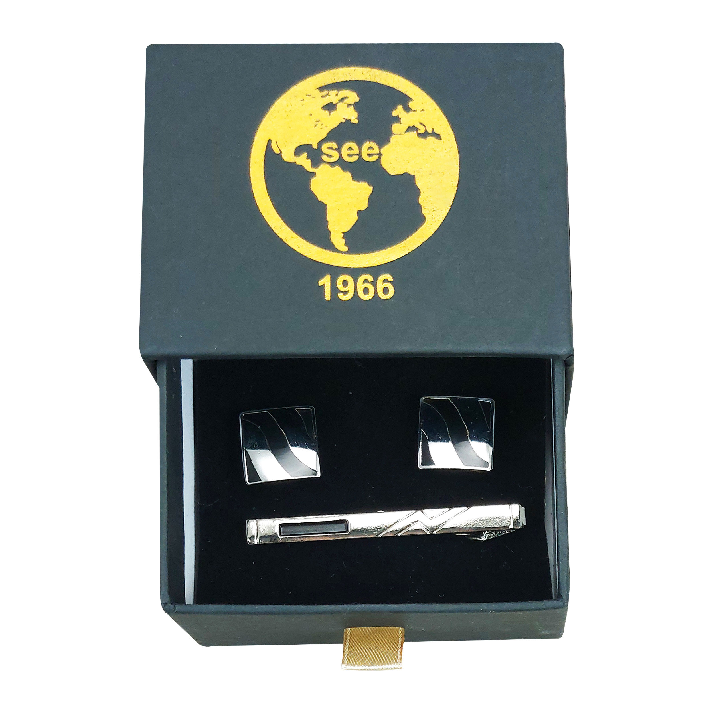 ست دکمه سردست و گیره کراوات مردانه سیی مدل کلاسیک کد 1008.15 ست دکمه سردست و گیره کراوات مردانه سیی مدل کلاسیک کد 1008.15