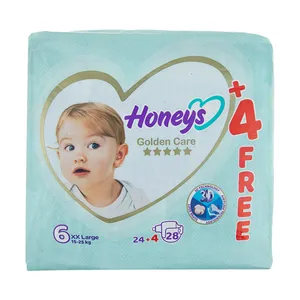 پوشک بچه هانیز مدل دلبر سایز 6 بسته 28 عددی