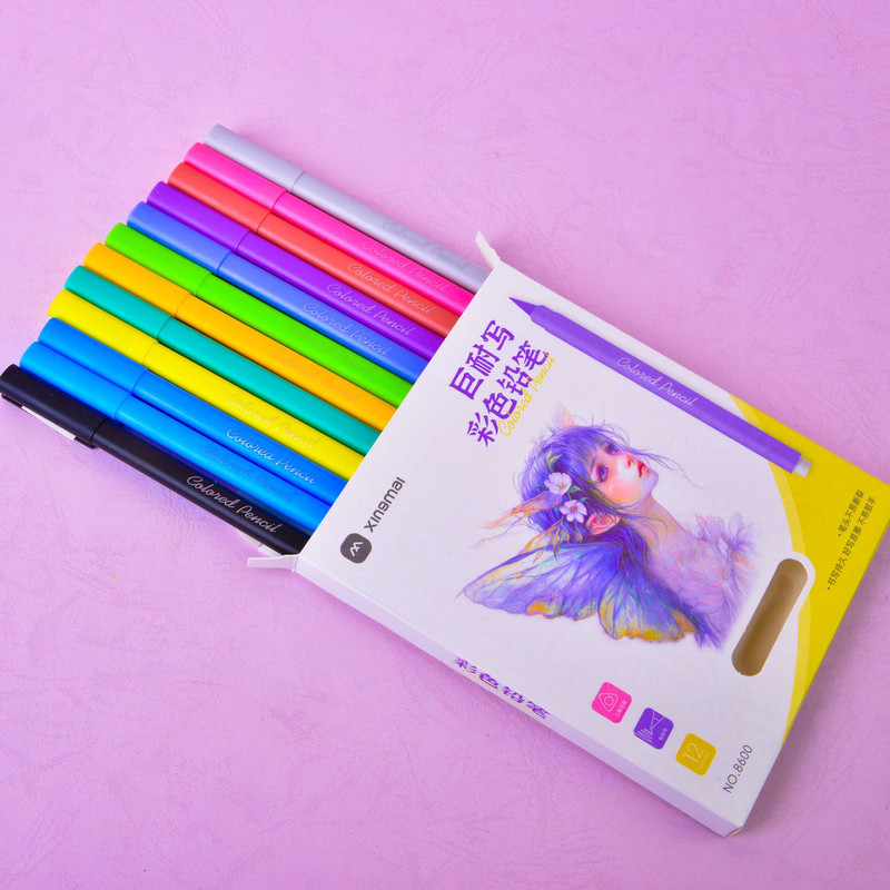 مداد رنگی 12 رنگ مدل بینهایت طرح پاک کن دار