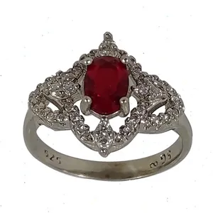 انگشتر نقره زنانه سلین کالا مدل یاقوت سرخ کد Rose2