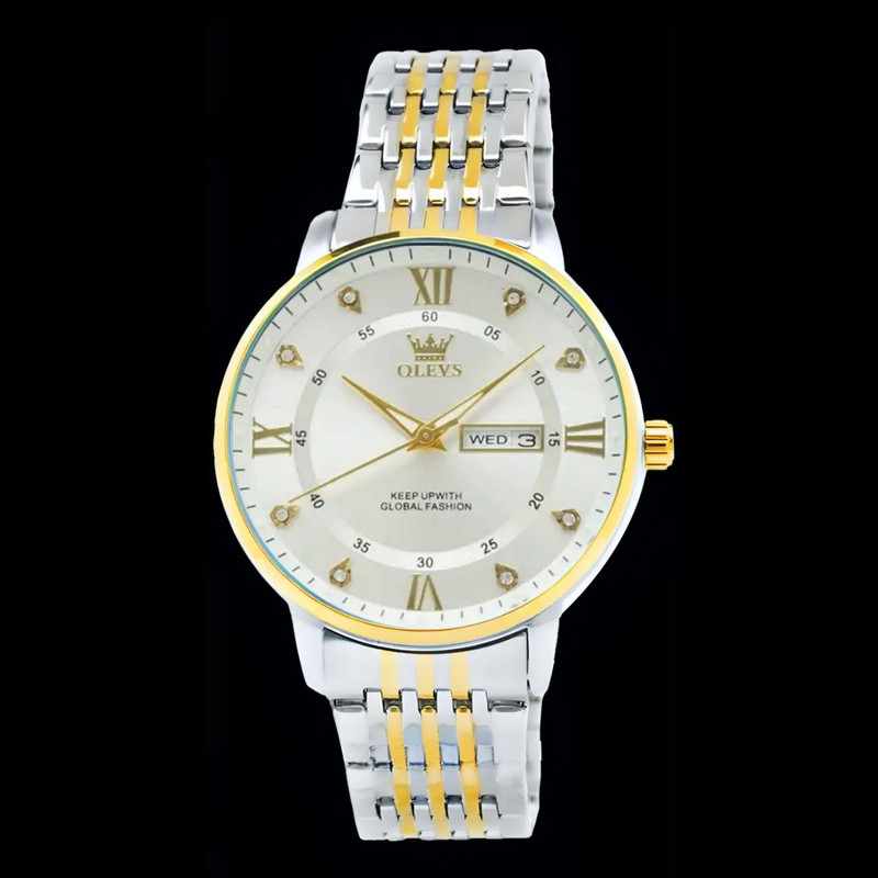 ساعت مچی عقربه‌ای کوارتز مردانه اُ لِوز مدل دوتقویم کد 088