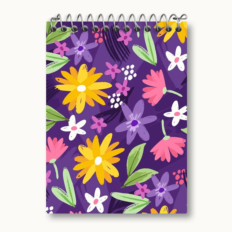 دفتر یادداشت 50 برگ خندالو مدل گل گلی کد 29077