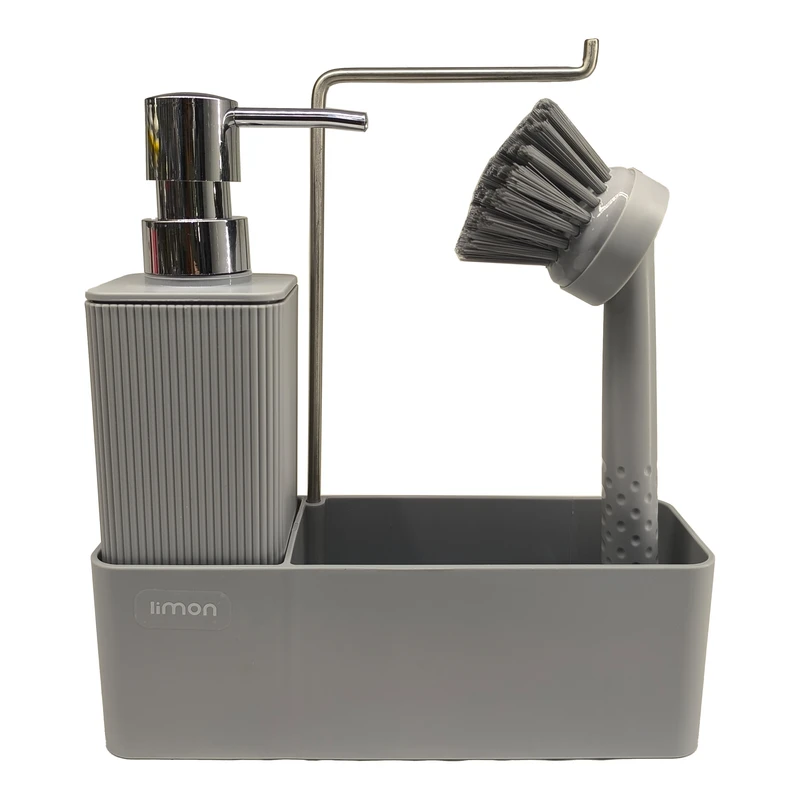 پمپ مایع ظرفشویی لیمون مدل 2020 به همراه فرچه و استند