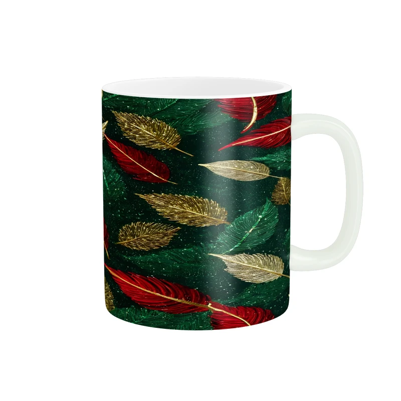 ماگ پاد آفرین مدل فانتزی طرح پاییزی برگ کد p11573