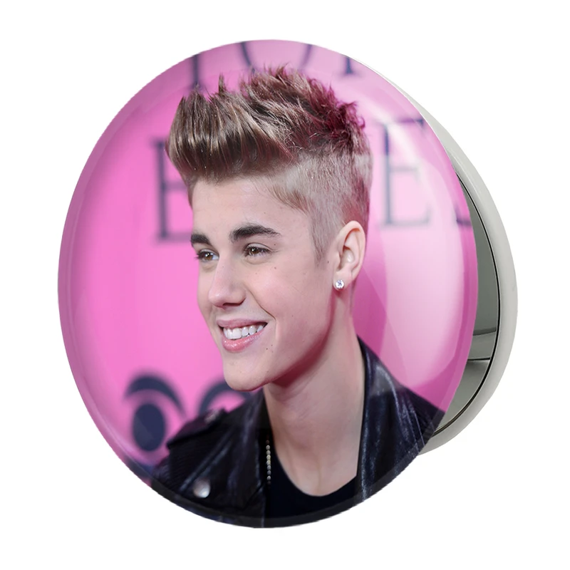 آینه جیبی خندالو طرح جاستین بیبر Justin Bieber مدل تاشو کد 2695 