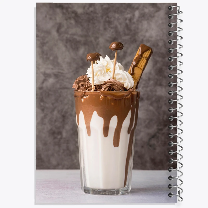 دفتر ژورنال نویسی 50 برگ خندالو مدل نقطه ای طرح بستنی کد F1831