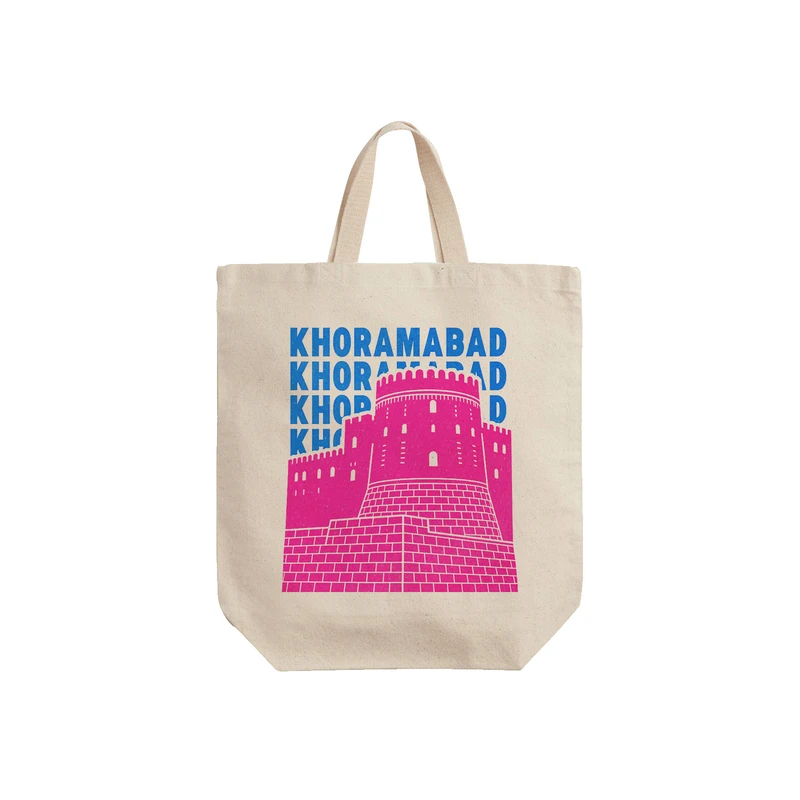 ساک خرید ترمه طراحان ایده مدل نماد قلعه فلک الافلاک خرم آباد کد map0091