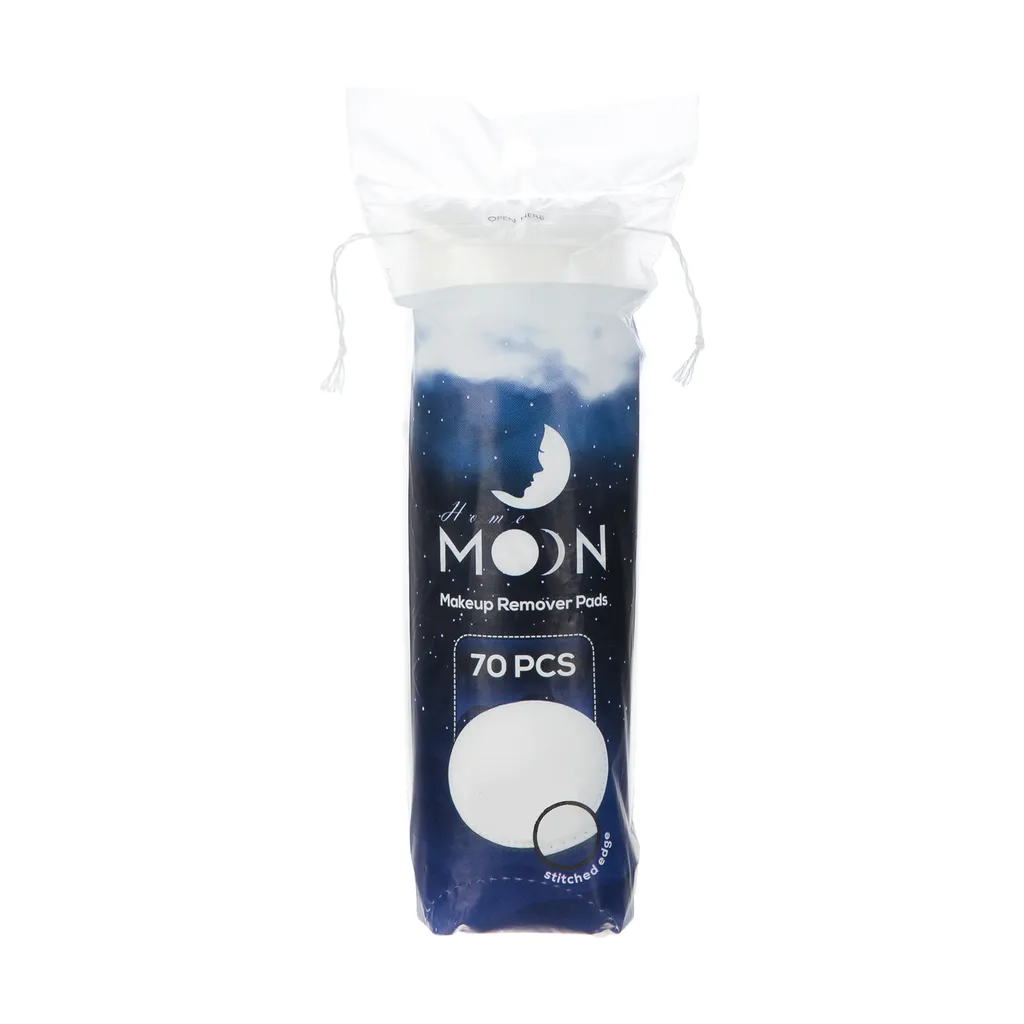 پد پاک کننده آرایش هوم مون مدل pure cotton بسته 70 عددی