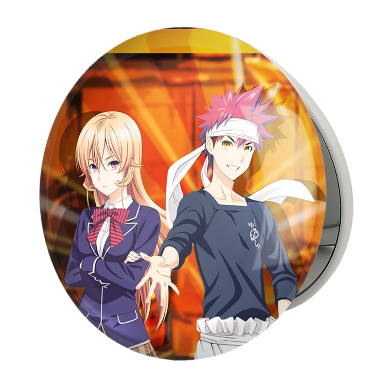 آینه جیبی خندالو طرح سوما و ارینا انیمه جنگ غذاها Food Wars مدل تاشو کد 16993 