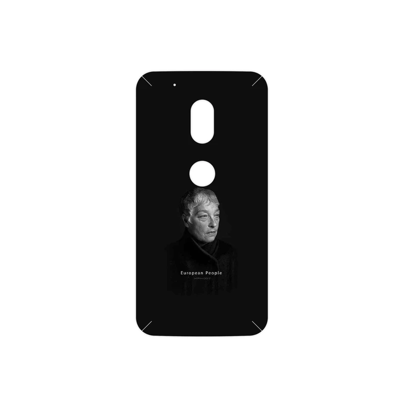 برچسب پوششی ماهوت مدل Portrait of a European Woman مناسب برای گوشی موبایل موتورولا Moto G4 Play