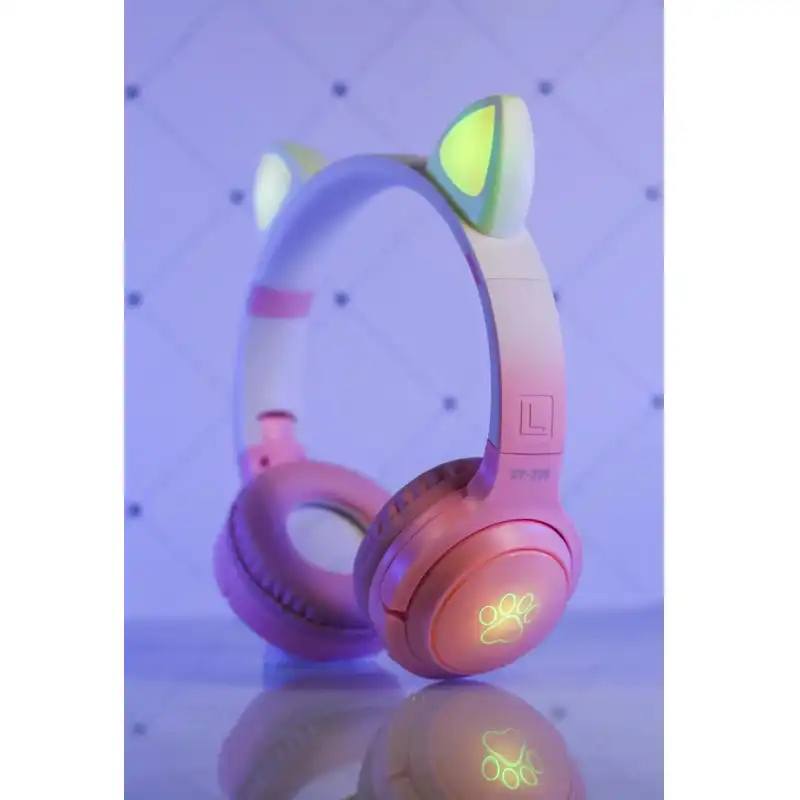 هدفون بی سیم طرح گربه ای مدل XY-226