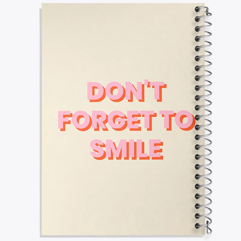 دفتر مشق 50 برگ خندالو طرح Don’t Forget To Smile کد N2335