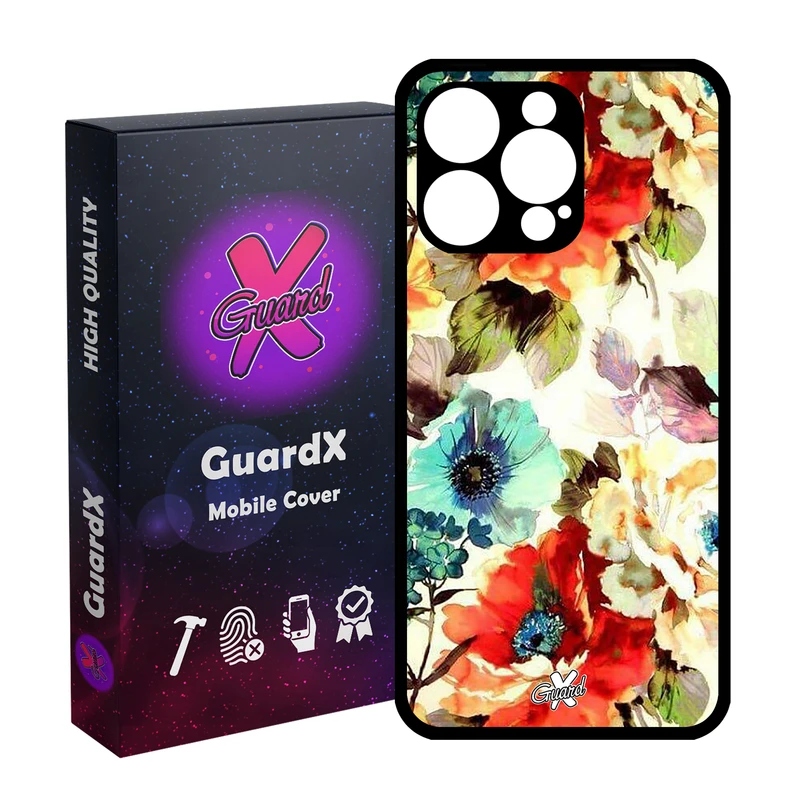 کاور گارد ایکس طرح گل مدل Glass10405 مناسب برای گوشی موبایل اپل iPhone 15 Pro Max