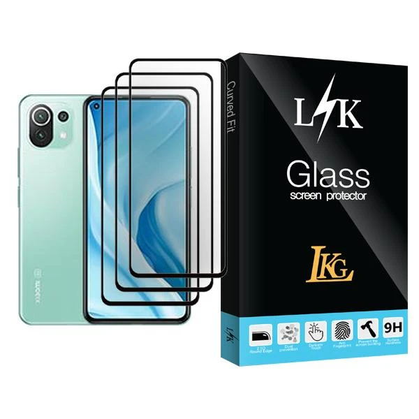 محافظ صفحه نمایش ال کا جی مدل LK Glass MIX003 مناسب برای گوشی موبایل شیائومی Mi 11 Lite 5G بسته سه عددی