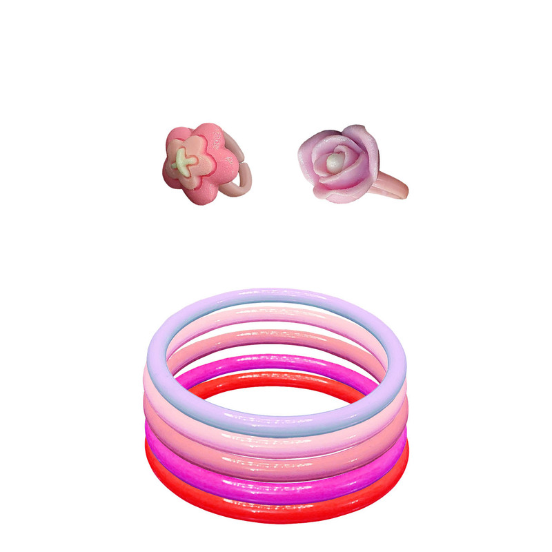 نیم ست دخترانه مدل رنگین کمان 9 بسته 7 عددی