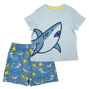 ست تی شرت و شلوارک پسرانه نست کیدز مدل SHARK