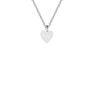 گردنبند نقره زنانه هایکا مدل قلب و love کد n.ha2-72