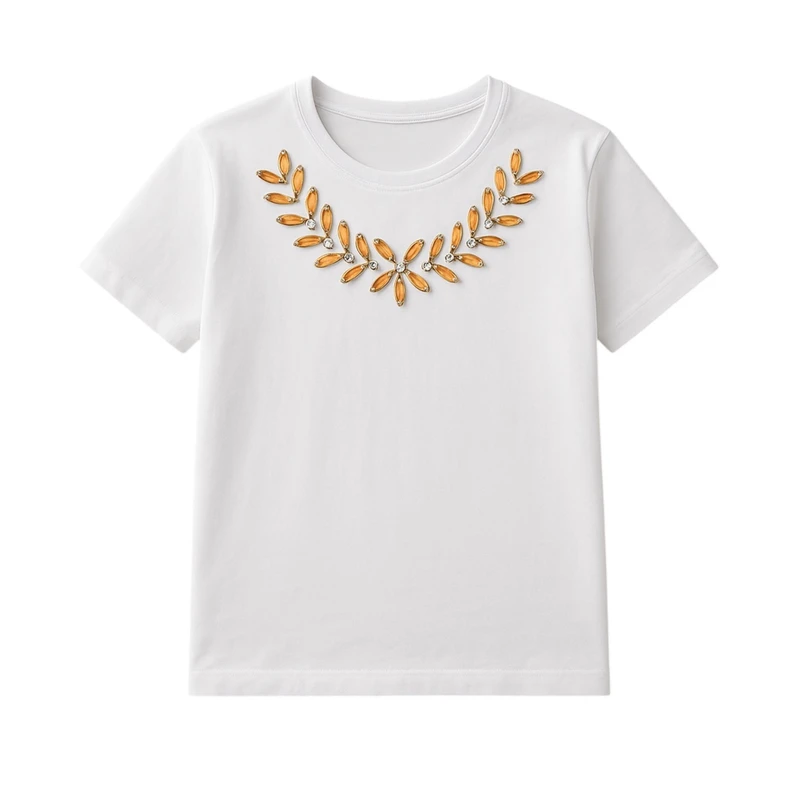 تی شرت آستین کوتاه زنانه مدل جواهر