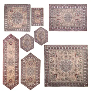 ست 8 تکه رومیزی ترمه بزنگانی مدل مجنون کد 0010