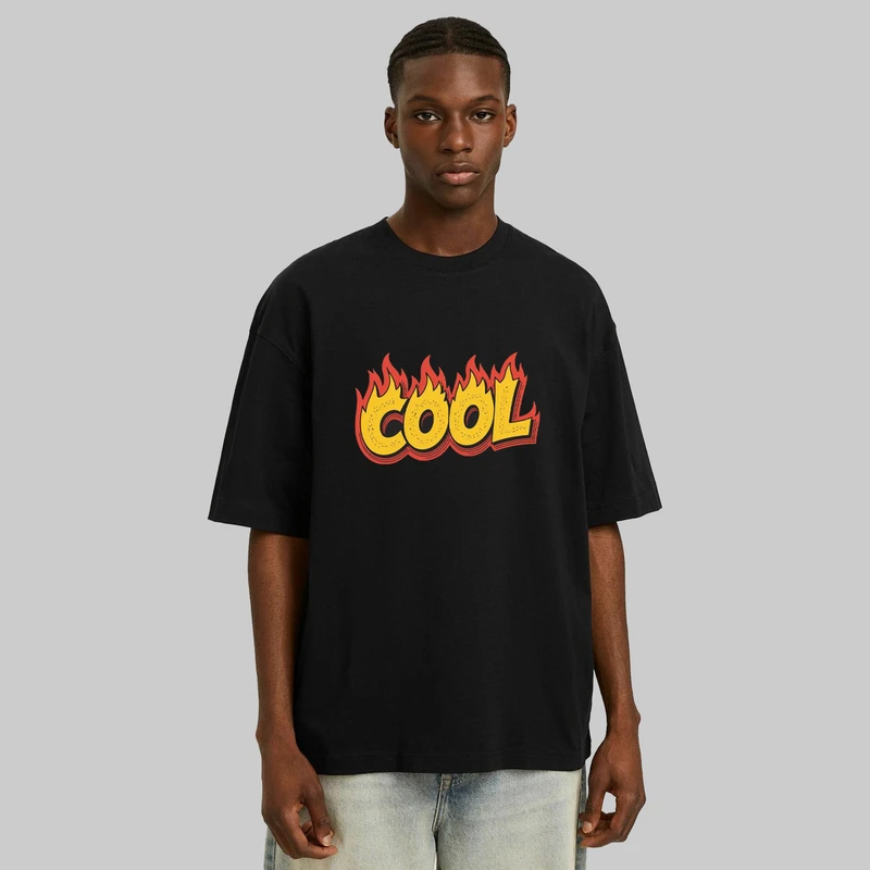 تی شرت مردانه آستین سه ربع پنبه دورو مدل cool