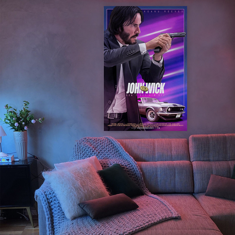 تابلو شاسی مدل جان ویک طرح 1 John Wick Alt 1 کدC1-31 