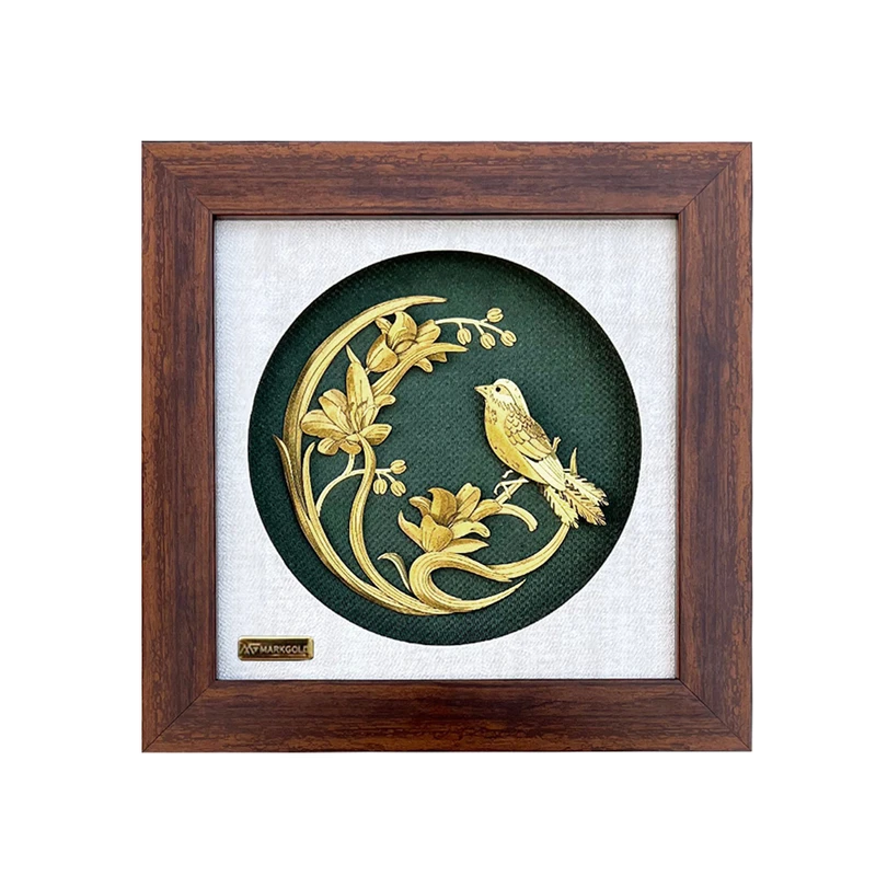 تابلو طلا کوب مارک گلد طرح چکاوک