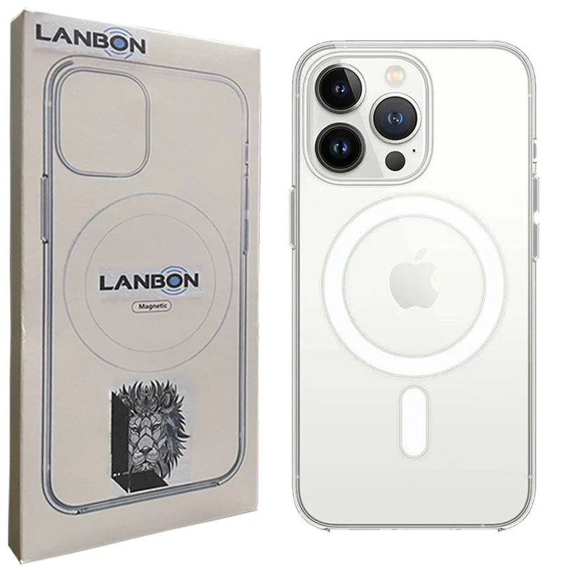 کاور لانبن مدل مگ سیف مناسب برای گوشی موبایل اپل iPhone 15 Pro
