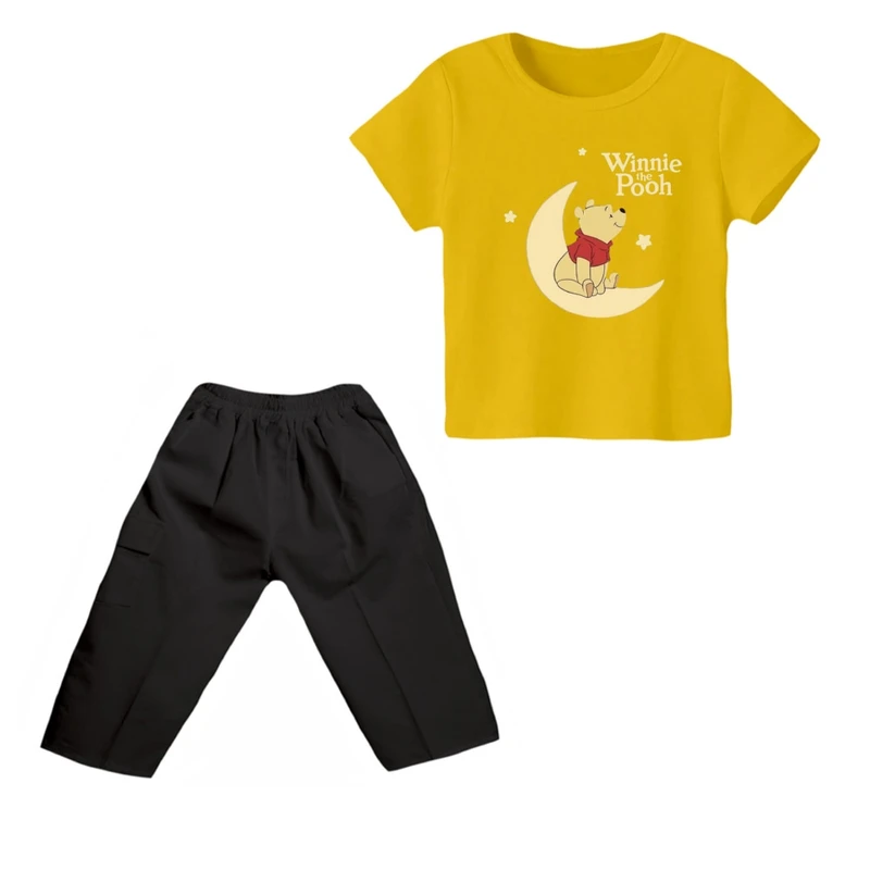 ست تی شرت و شلوارک پسرانه مدل پو کد 67