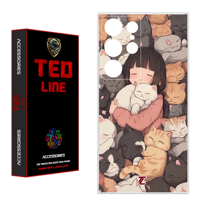 کاور تدلاین طرح گربه کد 1171 مناسب برای گوشی موبایل سامسونگ Galaxy S23 Ultra