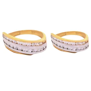 ست حلقه طلا 18 عیار طلای مستجابی مدل رایکا T575 کد 6053