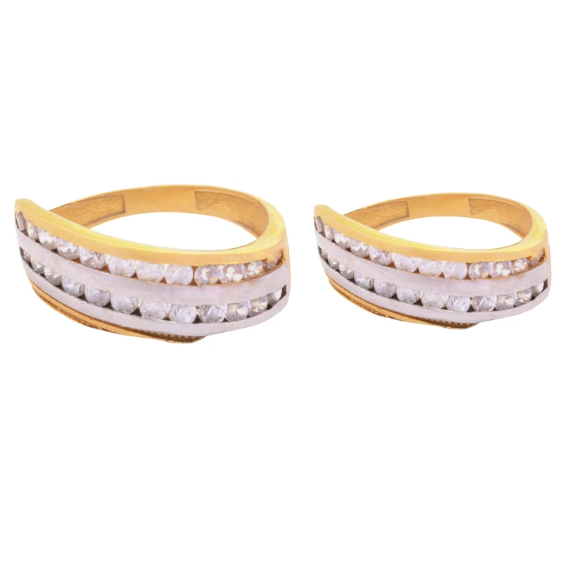 ست حلقه طلا 18 عیار طلای مستجابی مدل رایکا T575 کد 6053