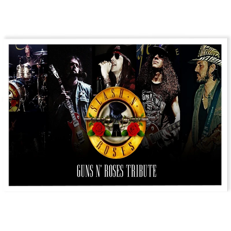 تابلو نوری بکلیت طرح گروه گانز ان روزز Guns N Roses مدل چراغ دار W-s114