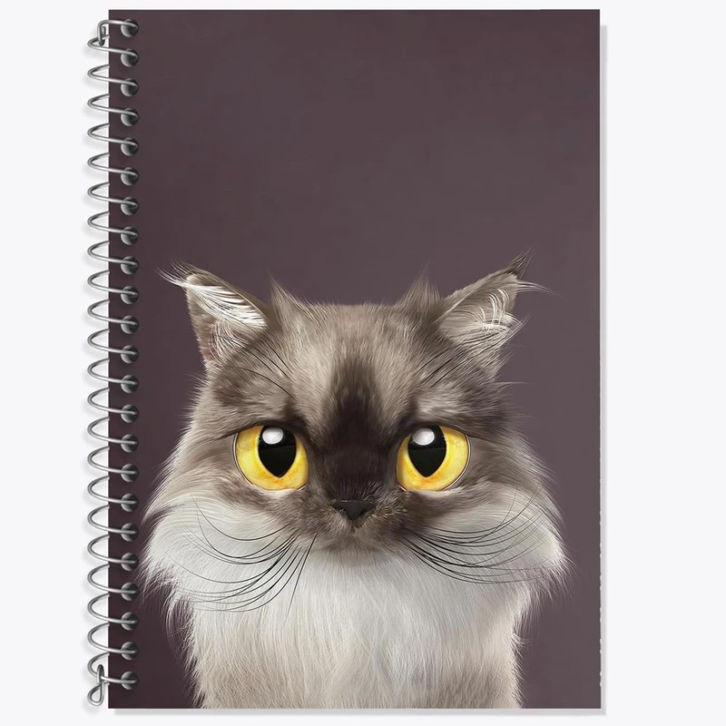 دفتر زبان 50 برگ خندالو مدل سه خط طرح گربه کد 28217