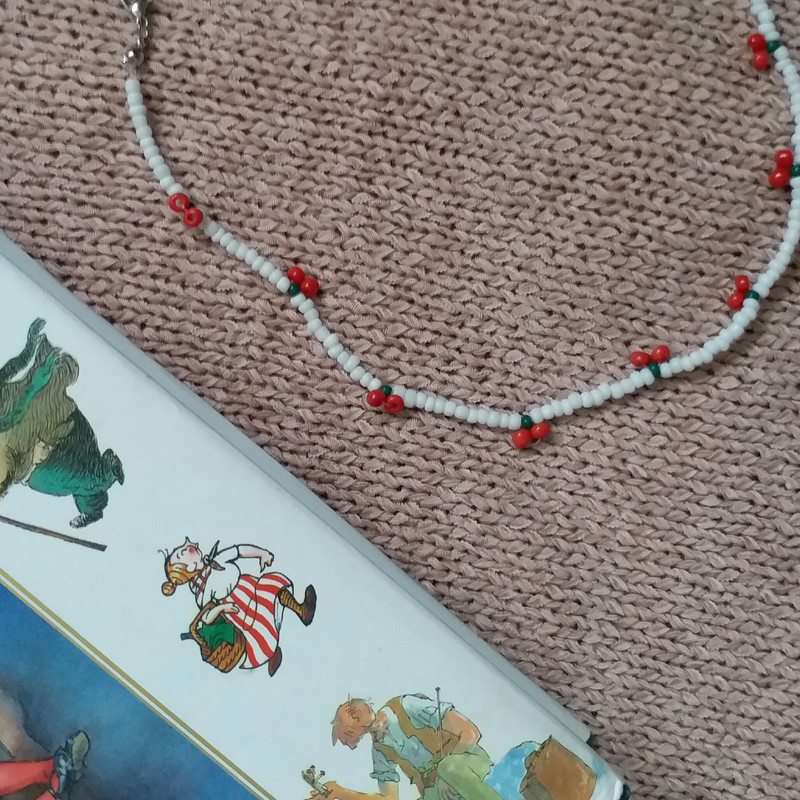 گردنبند دخترانه مدل آلبالو گیلاس AG101