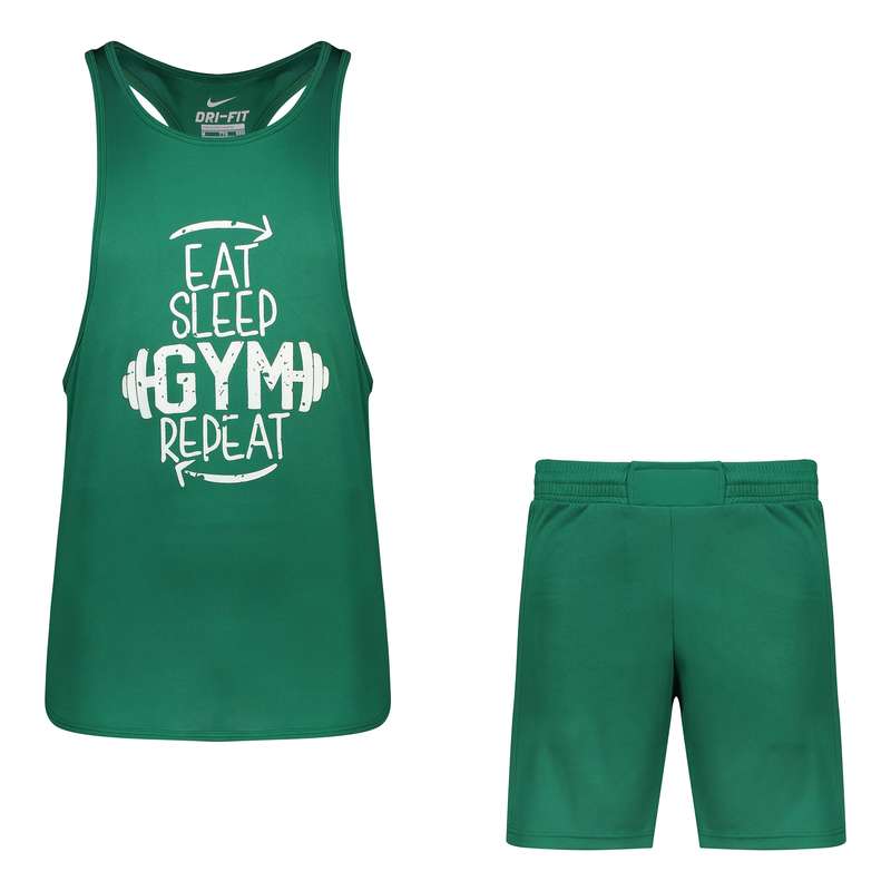 ست تاپ و شلوارک ورزشی مردانه مدل GYM001 رنگ سبز