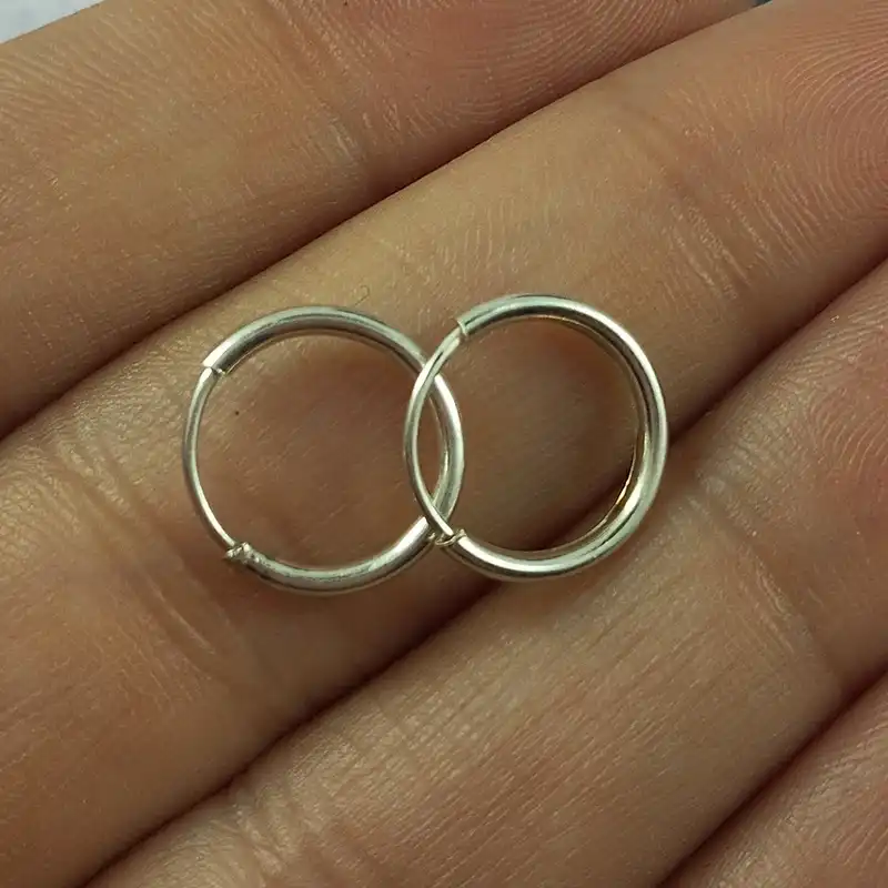 گوشواره نقره زنانه سلین کالا مدل حلقه کد 07