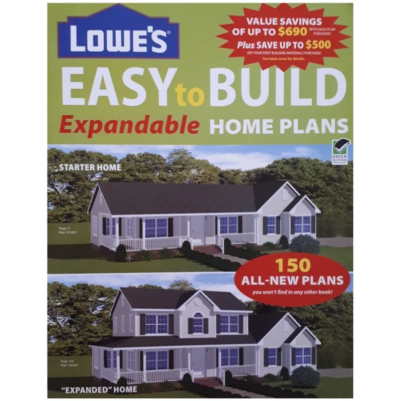 كتاب Lowes Easy-to-Build, Expandable Home Plans اثر جمعي از نويسندگان انتشارات CREATIVE