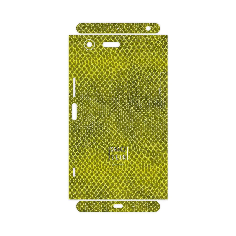 برچسب پوششی ماهوت مدل Yellow Snake Skin-FullSkin مناسب برای گوشی موبایل سونی Xperia XZ Premium