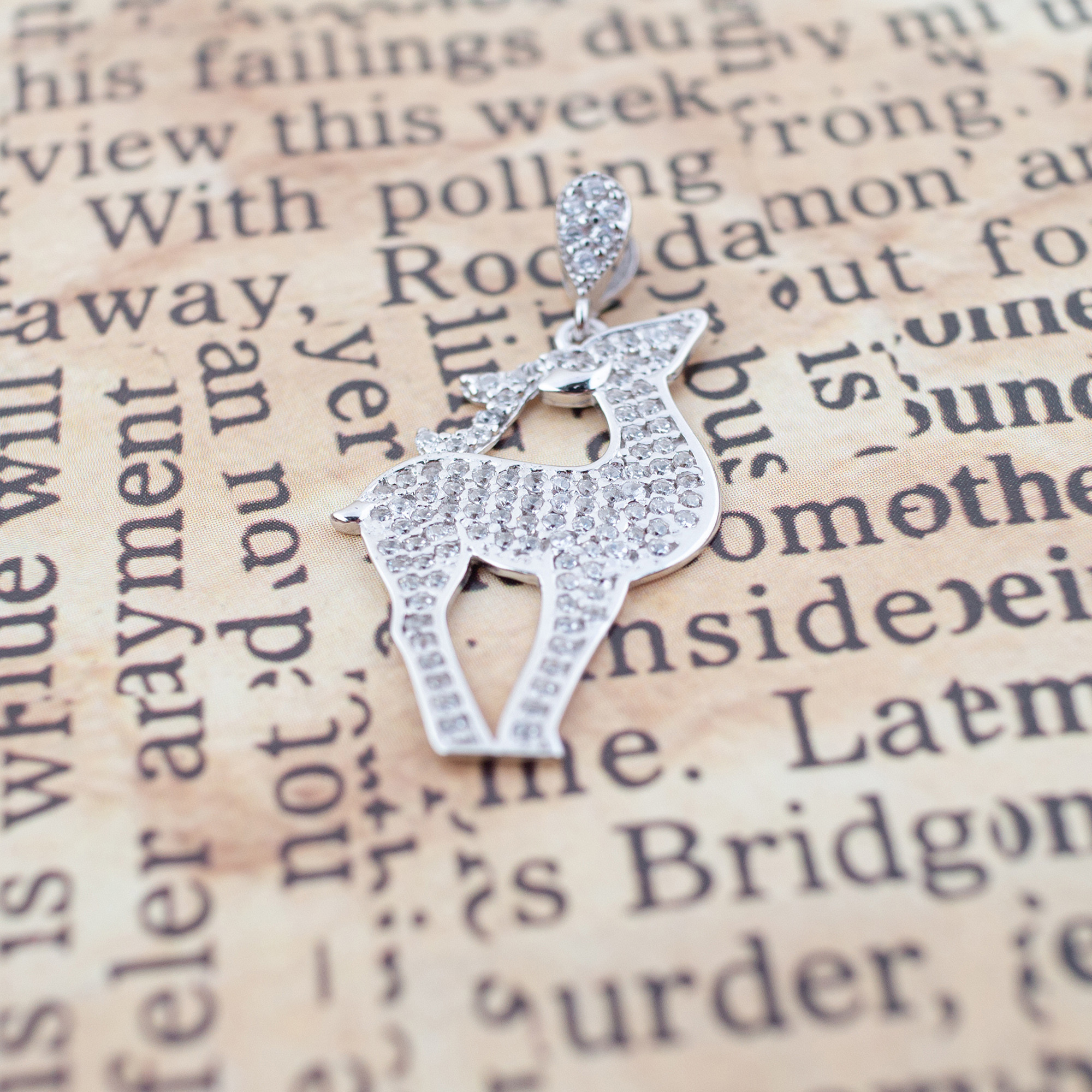 گردنبند نقره زنانه مدل آهو 098