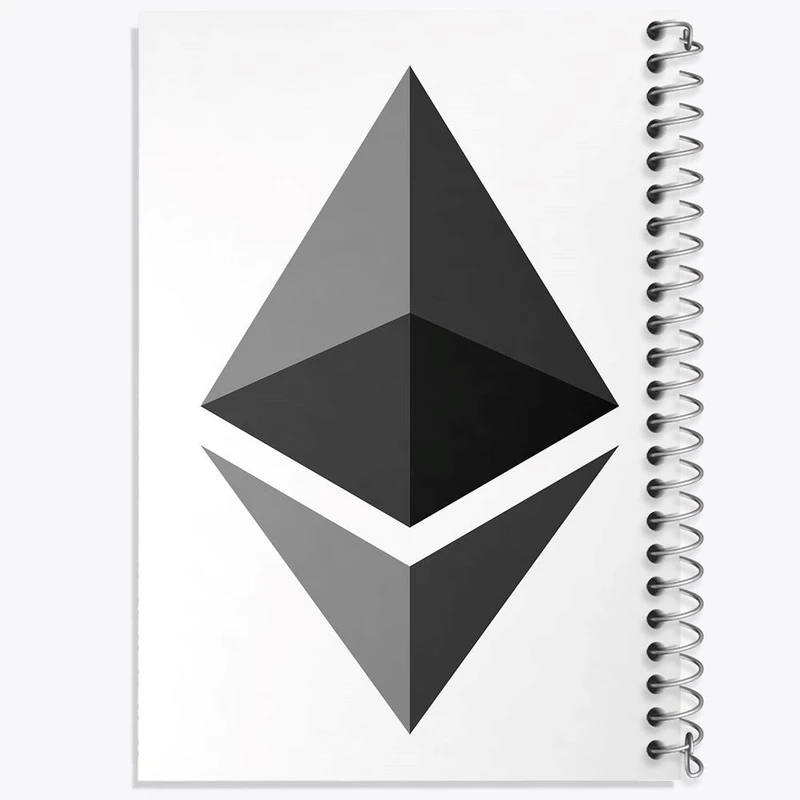 دفتر ژورنال نویسی 50 برگ خندالو مدل نقطه ای طرح ارز دیجیتال اتریوم کد 4055