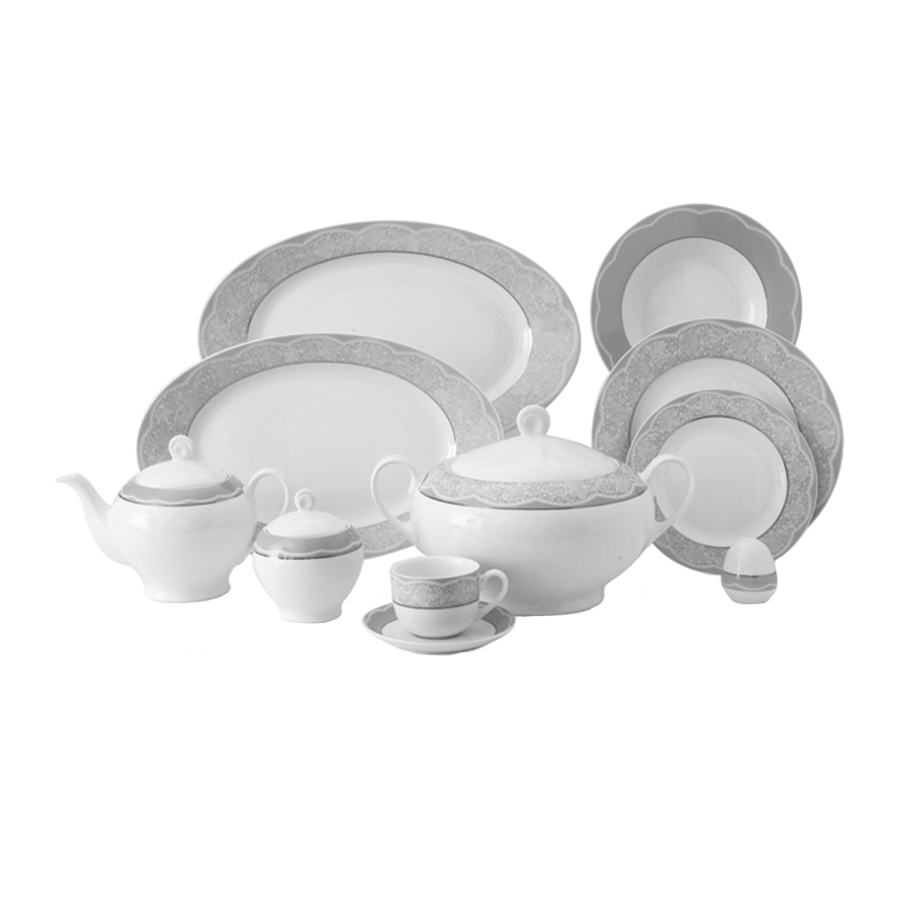 سرویس غذا خوری 102 پارچه زرین ایران سری ایتالیا اف مدل ایزابل