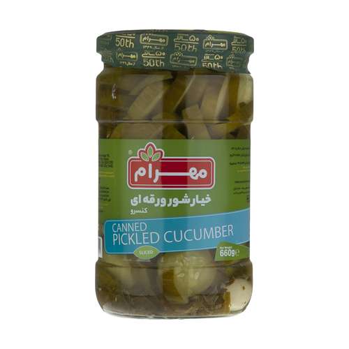 کنسرو خیارشور ورقه ای مهرام - 660 گرم