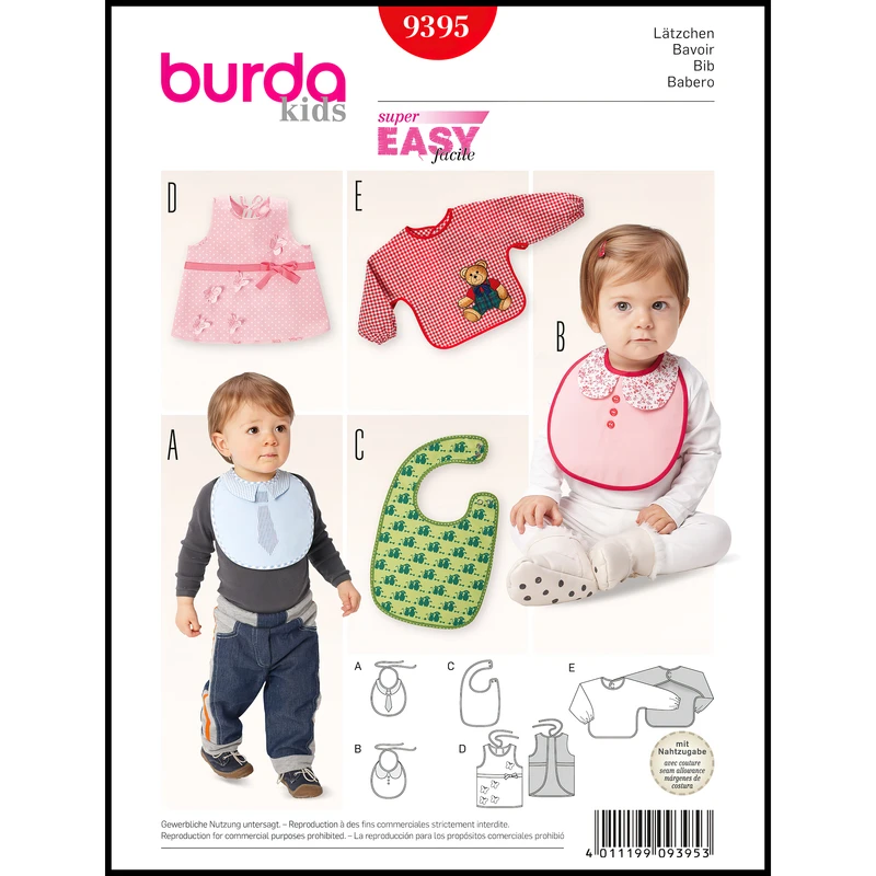 الگو خیاطی پیشبند کودک بوردا کیدز کد 9395  متد مولر